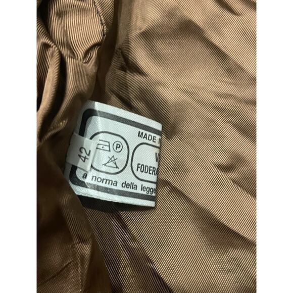 M&R MODA IN PELLE FIRENZE Leather Jacket SZ 42 Brown Made Italy - Picture 5 of 11